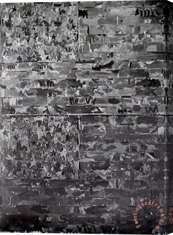 jasper johns Two Flags 1959 Stretched Canvas Painting / Canvas Art