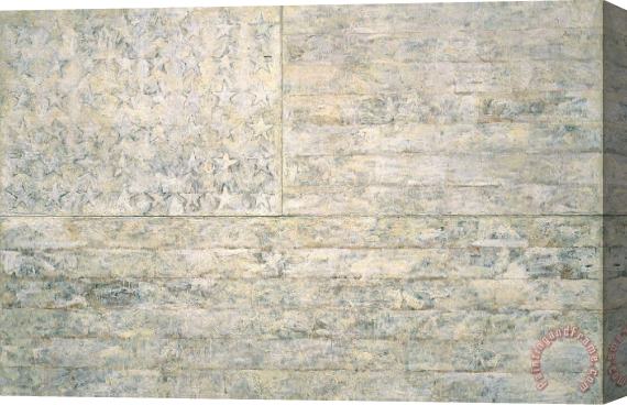 Jasper Johns White Flags Stretched Canvas Painting / Canvas Art