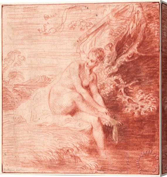 Jean Antoine Watteau Diana Bathing, C. 1715 1716 Stretched Canvas Print / Canvas Art