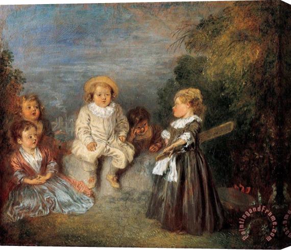 Jean Antoine Watteau Heureux Age! Age D'or (happy Age! Golden Age) Stretched Canvas Print / Canvas Art