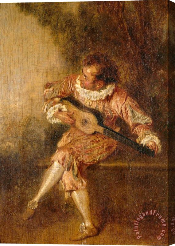 Jean Antoine Watteau Le Donneur De Serenades (mezetin) Stretched Canvas Painting / Canvas Art