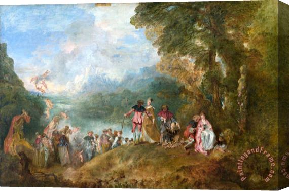 Jean Antoine Watteau The Embarkation for Cythera Stretched Canvas Print / Canvas Art