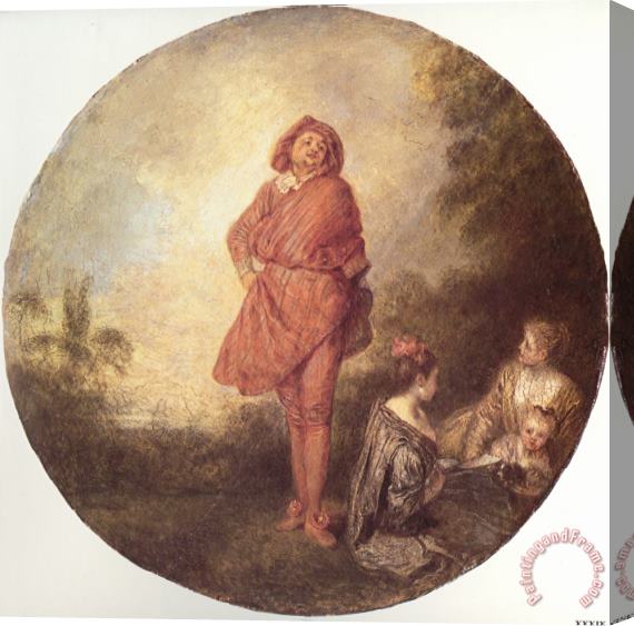 Jean Antoine Watteau The Proud One Stretched Canvas Print / Canvas Art