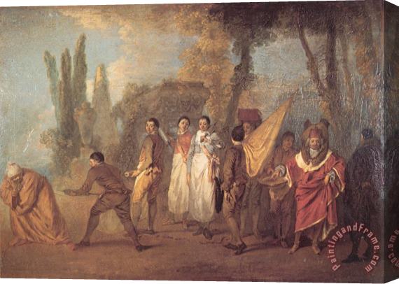 Jean Antoine Watteau Whatever I Build, Assassins Destroy Stretched Canvas Print / Canvas Art