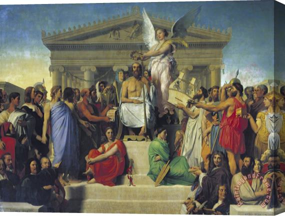 Jean Auguste Dominique Ingres Apotheosis of Homer Stretched Canvas Painting / Canvas Art