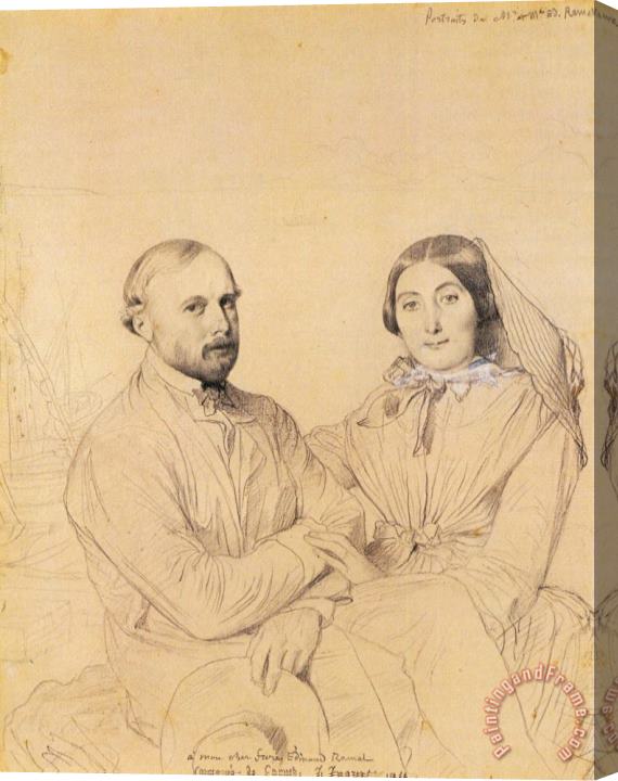 Jean Auguste Dominique Ingres Edmond Ramel And His Wife, Born Irma Donbernard Stretched Canvas Painting / Canvas Art