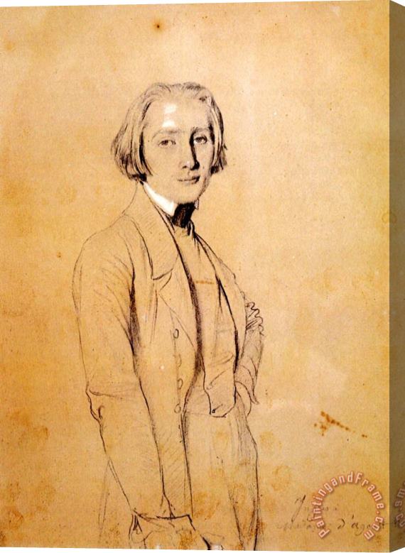 Jean Auguste Dominique Ingres Franz Liszt Stretched Canvas Print / Canvas Art