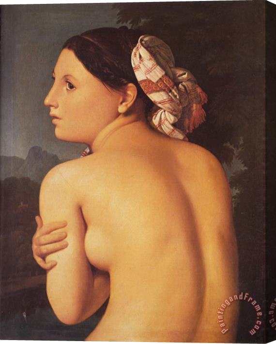 Jean Auguste Dominique Ingres Halffigure of a Bather Stretched Canvas Print / Canvas Art
