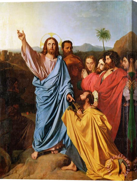 Jean Auguste Dominique Ingres Jesus Returning The Keys to St. Peter Stretched Canvas Painting / Canvas Art