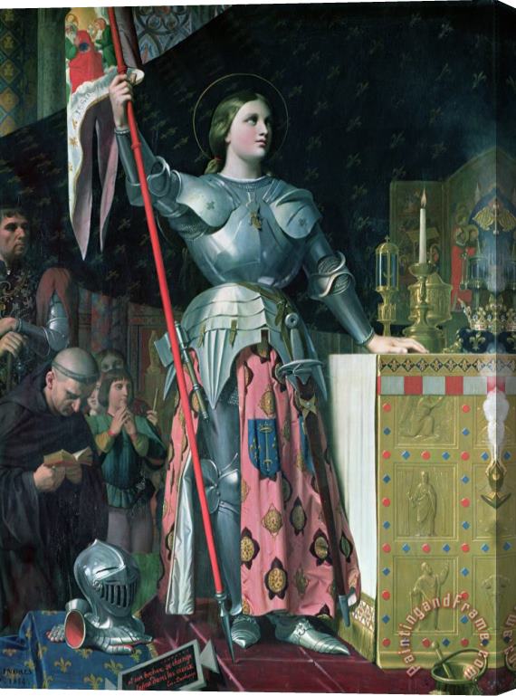 Jean Auguste Dominique Ingres Joan of Arc (1412 31) at The Coronation of King Charles VII (1403 61) 17th July 1429 Stretched Canvas Print / Canvas Art