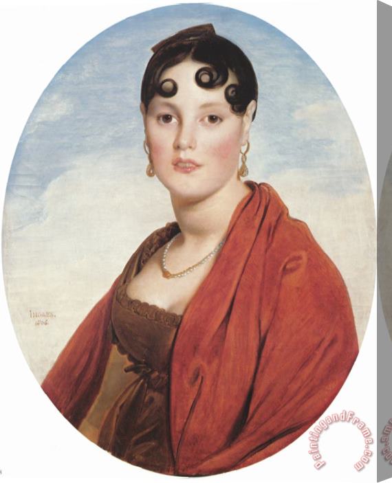 Jean Auguste Dominique Ingres Madame Aymon, Known As La Belle Zelie Stretched Canvas Print / Canvas Art