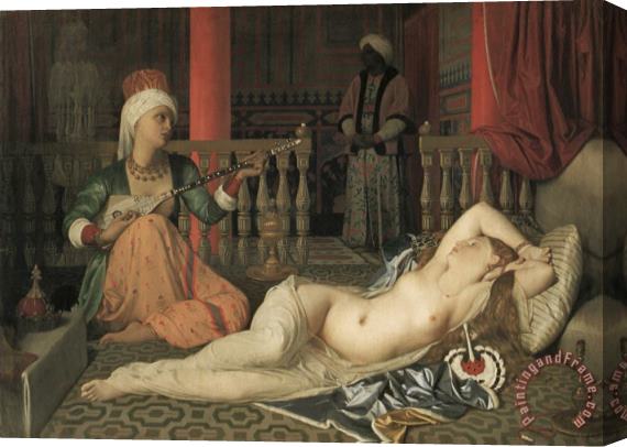Jean Auguste Dominique Ingres Odalisque with a Slave Stretched Canvas Print / Canvas Art