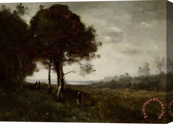 Jean Baptiste Camille Corot Landscape Stretched Canvas Painting / Canvas Art