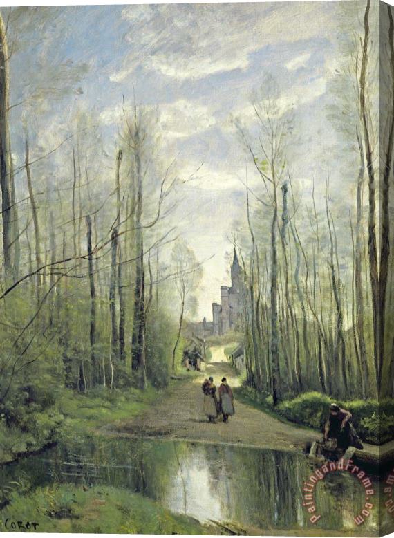 Jean Baptiste Camille Corot The Church At Marissel Stretched Canvas Print / Canvas Art