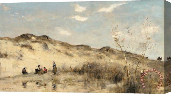 Jean Baptiste Camille Corot The Dunes Of Dunkirk Stretched Canvas Painting / Canvas Art