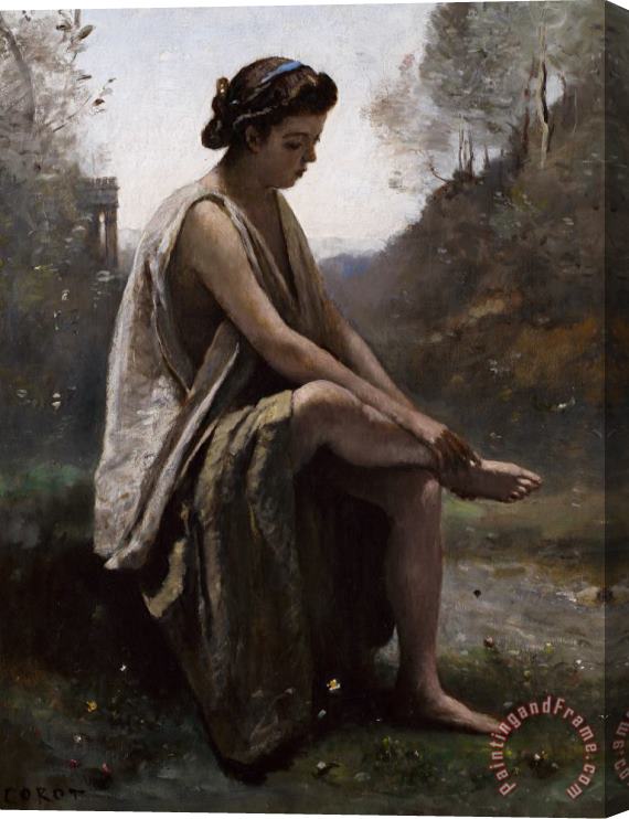 Jean Baptiste Camille Corot The Wounded Eurydice Stretched Canvas Print / Canvas Art