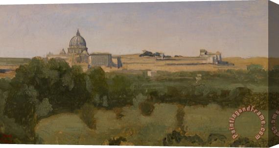 Jean Baptiste Camille Corot View Of St Peters Stretched Canvas Painting / Canvas Art