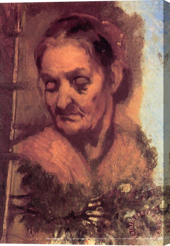 Jean Baptiste Carpeaux Portrait of an Old Woman Stretched Canvas Painting / Canvas Art