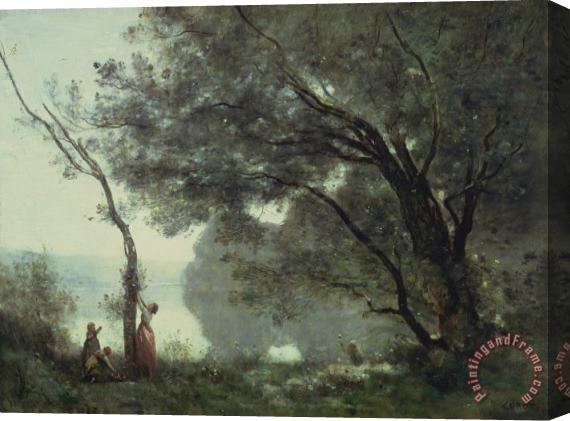 Jean Baptiste Corot Recollections of Mortefontaine Stretched Canvas Print / Canvas Art
