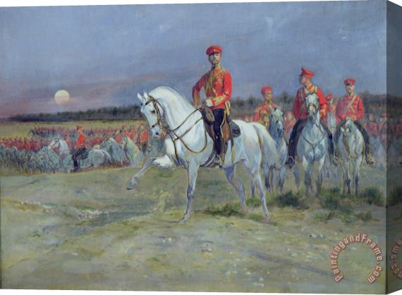Jean Baptiste Edouard Detaille Reviewing the Troops Stretched Canvas Painting / Canvas Art