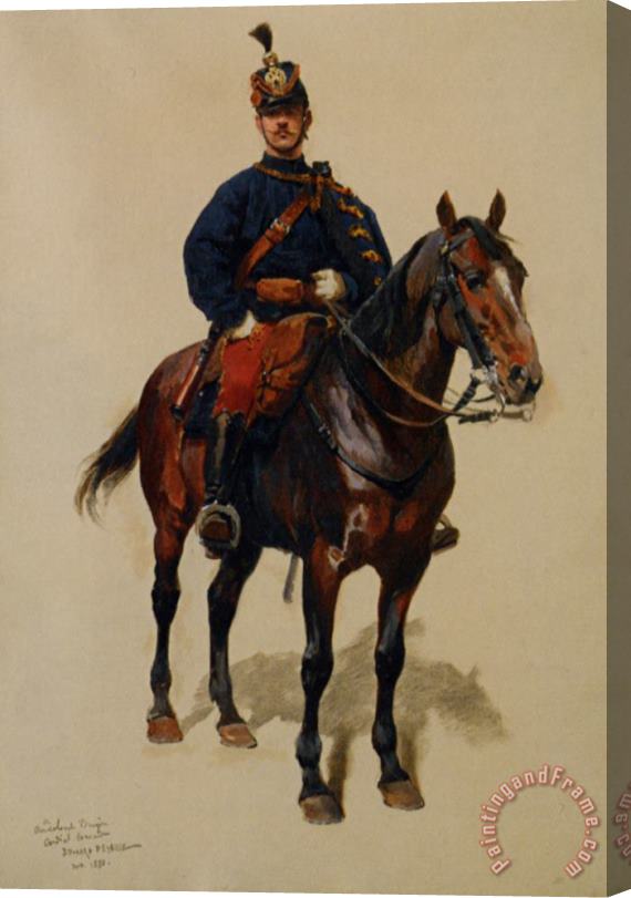 Jean Baptiste Edouard Detaille Un Soldat De La Cavalerie Stretched Canvas Painting / Canvas Art