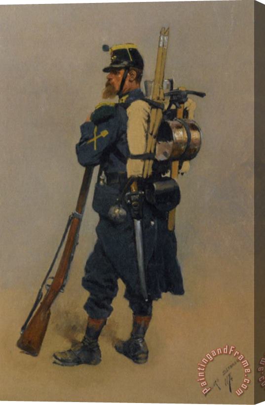 Jean Baptiste Edouard Detaille Un Soldat De Linfanterie Stretched Canvas Painting / Canvas Art