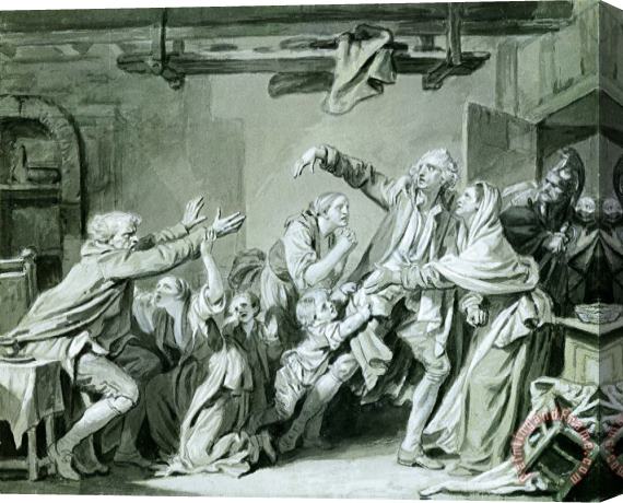 Jean-Baptiste Greuze  A Father Curses Hos Ungrateful Son, 1777 Stretched Canvas Print / Canvas Art
