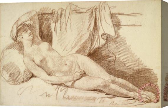 Jean-Baptiste Greuze  Reclining Female Nude Study for 