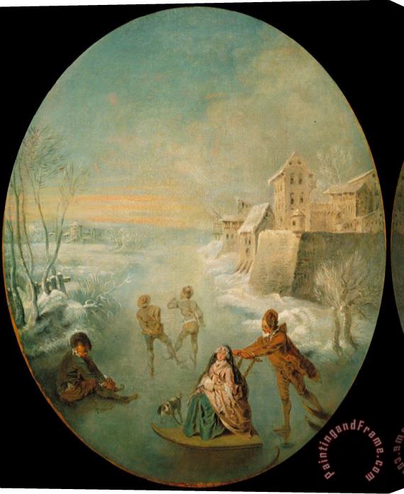 Jean-Baptiste Pater Winter Stretched Canvas Print / Canvas Art