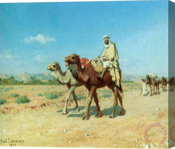 Jean Baptiste Paul Lazerges In The Desert Stretched Canvas Painting / Canvas Art
