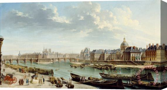 Jean-Baptiste Raguenet A View of Paris with The Ile De La Cite Stretched Canvas Painting / Canvas Art