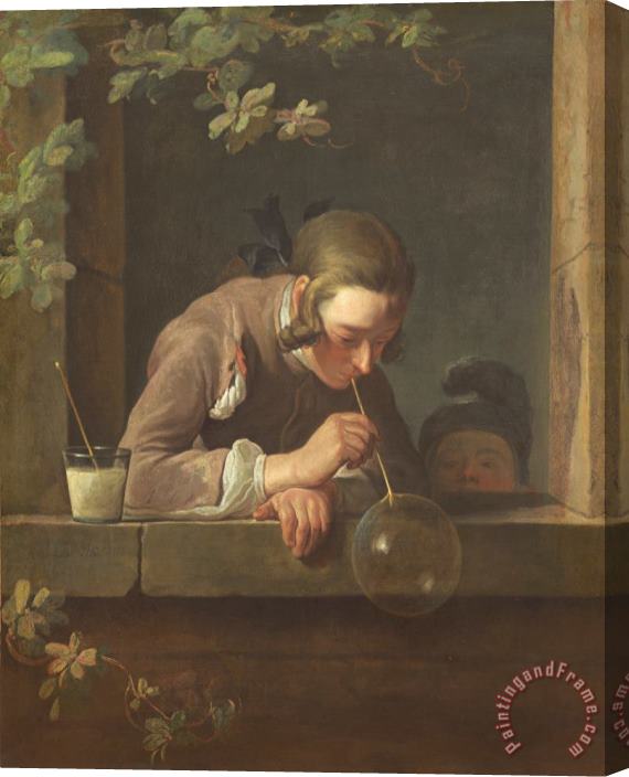 Jean-Baptiste Simeon Chardin Soap Bubbles Stretched Canvas Print / Canvas Art