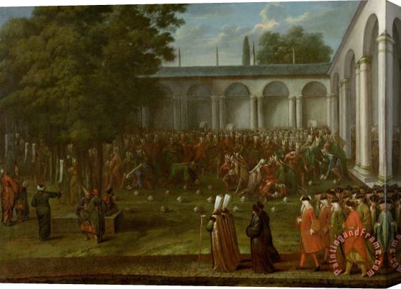 Jean Baptiste Vanmour Cornelis Calkoen on His Way to His Audience with Sultan Ahmed III Stretched Canvas Print / Canvas Art