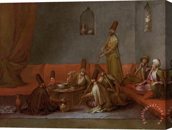 Jean Baptiste Vanmour Dervishes Sharing a Meal Stretched Canvas Print / Canvas Art