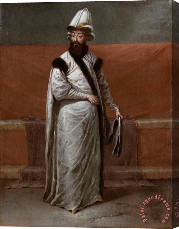 Jean Baptiste Vanmour Grand Vizier Nevsehirli Damat ibrahim Pasa Stretched Canvas Painting / Canvas Art