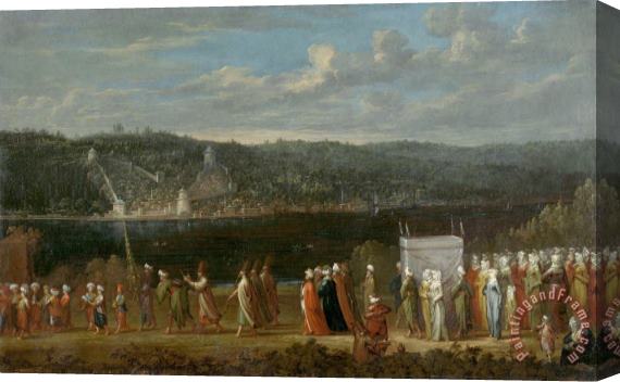 Jean Baptiste Vanmour Wedding Procession on The Bosphorus Stretched Canvas Painting / Canvas Art