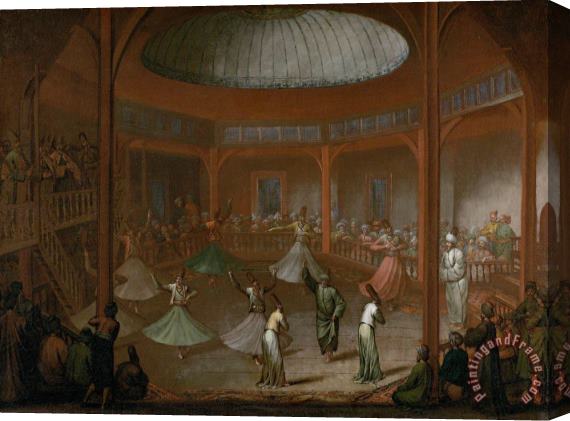 Jean Baptiste Vanmour Whirling Dervishes Stretched Canvas Print / Canvas Art
