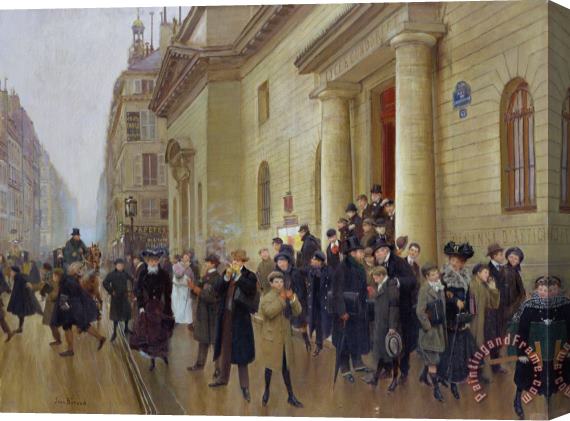 Jean Beraud Leaving the Lycee Condorcet Stretched Canvas Painting / Canvas Art