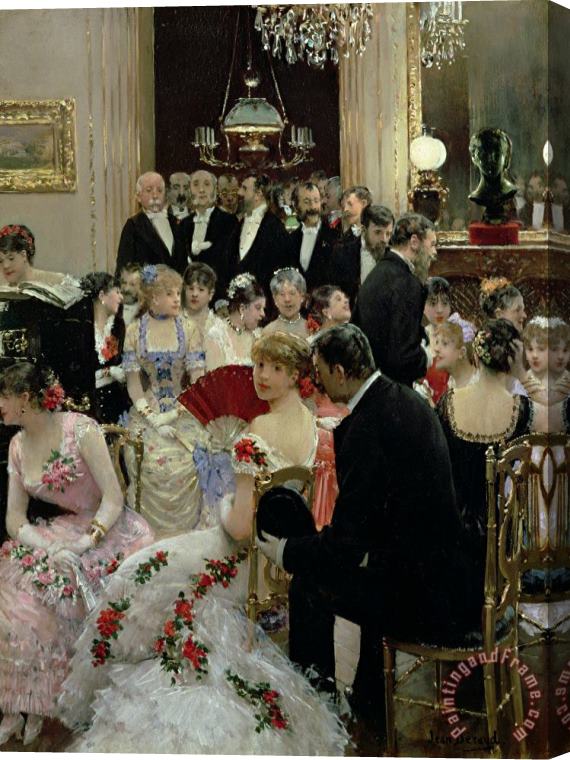 Jean Beraud The Soiree Stretched Canvas Print / Canvas Art