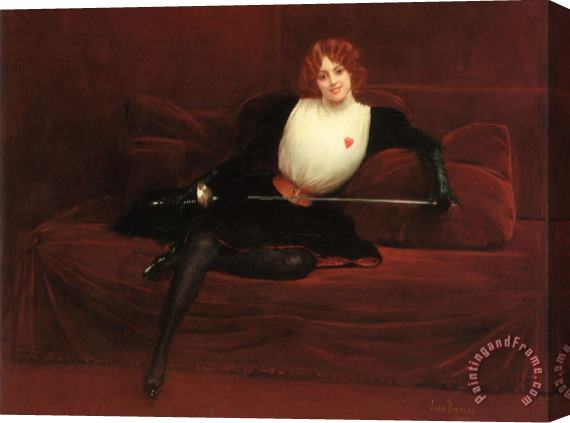 Jean Beraud The Swordswoman Stretched Canvas Print / Canvas Art