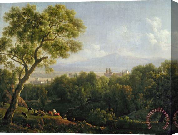 Jean Bidauld View of Frascati Stretched Canvas Painting / Canvas Art