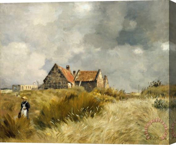 Jean Cazin Cottage in The Dunes Stretched Canvas Painting / Canvas Art