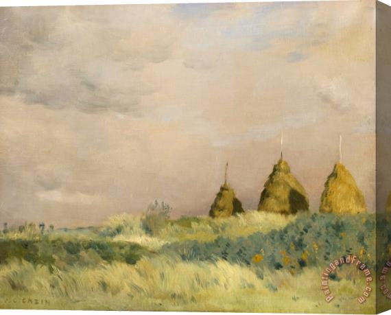 Jean Cazin The Three Stacks Stretched Canvas Print / Canvas Art