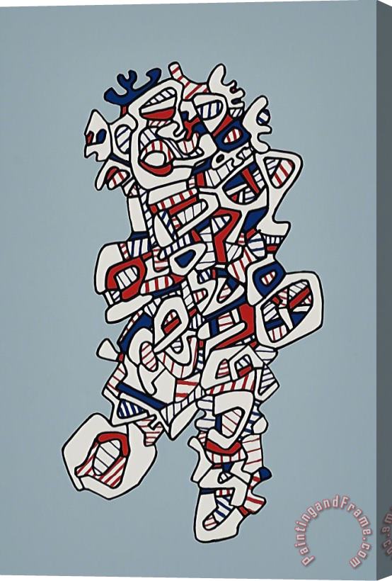 Jean Dubuffet Exaltador (blue) From Preisences Fugaces, 1973 Stretched Canvas Painting / Canvas Art