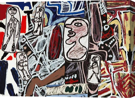 Jean Dubuffet Faits Memorables III (memorable Events Iii), 1978 Stretched Canvas Painting / Canvas Art