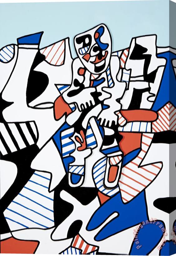 Jean Dubuffet Le Fugitif, 1977 Stretched Canvas Painting / Canvas Art