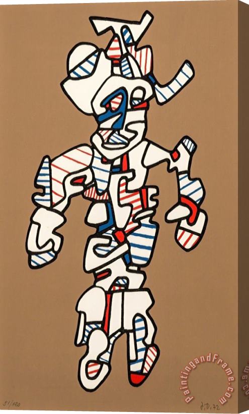 Jean Dubuffet Le Surintendent (webel 1098), 1972 Stretched Canvas Painting / Canvas Art