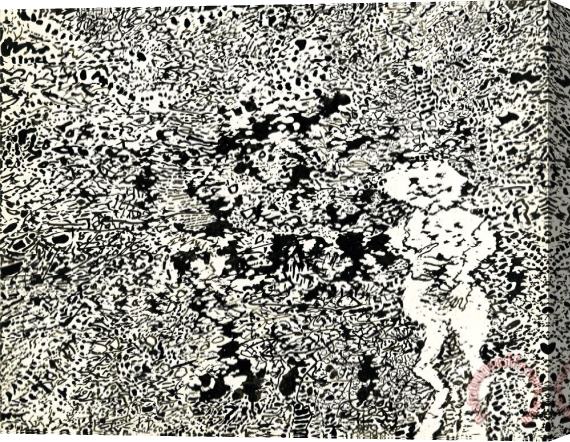 Jean Dubuffet Personnage Dans Un Paysage Stretched Canvas Print / Canvas Art