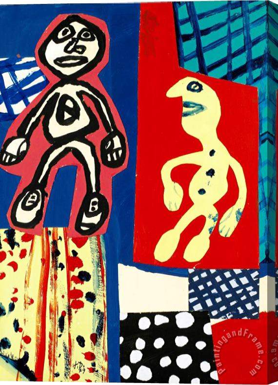 Jean Dubuffet Sequence VIII Stretched Canvas Painting / Canvas Art