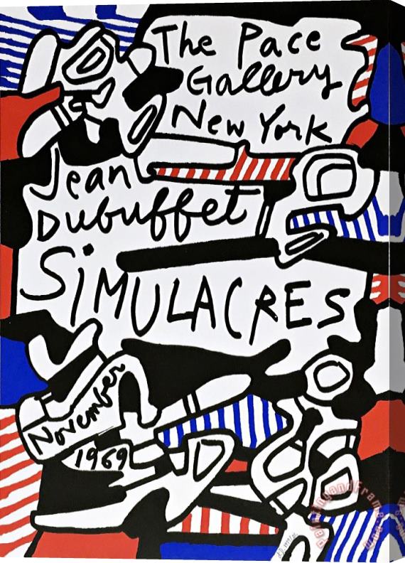 Jean Dubuffet Simulacres, 1969 1981 Stretched Canvas Painting / Canvas Art